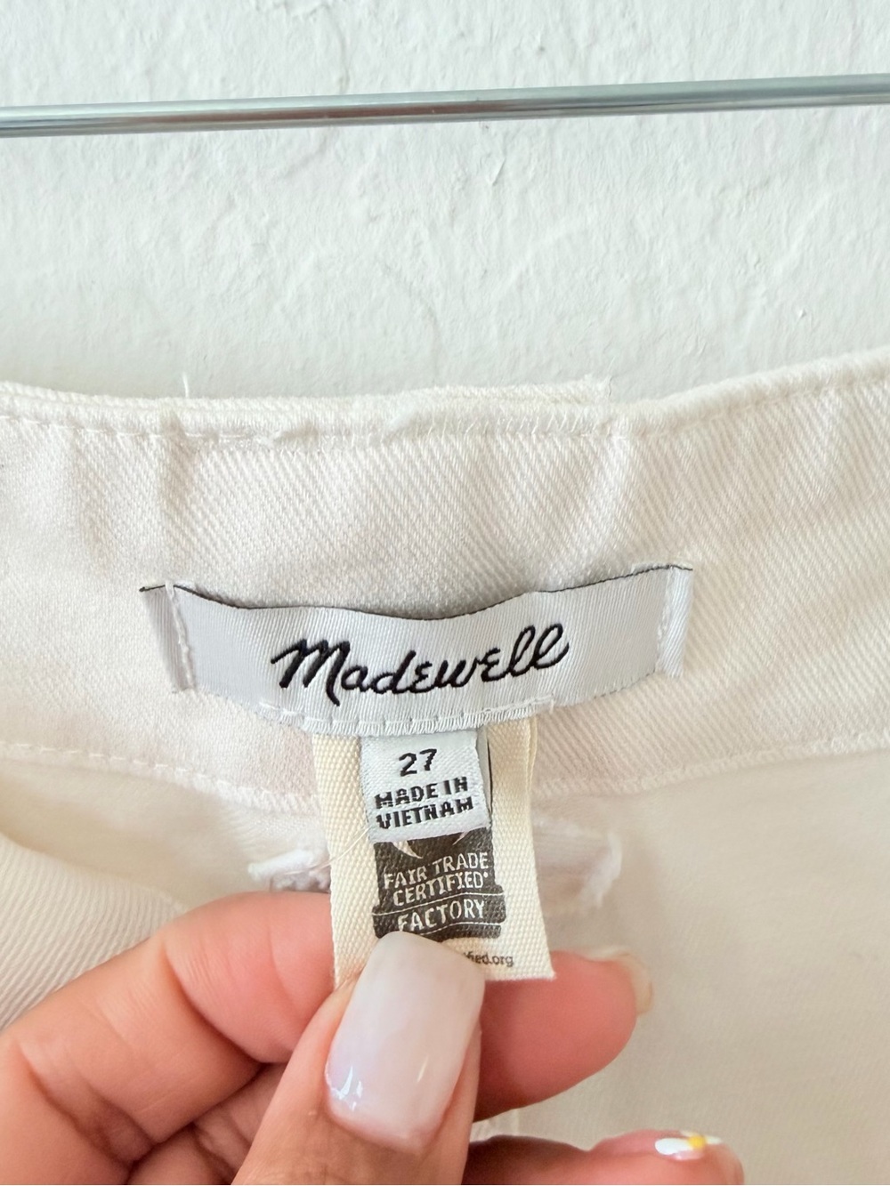 Madewell Off-White Straight Leg Trousers - Picture 6 of 7